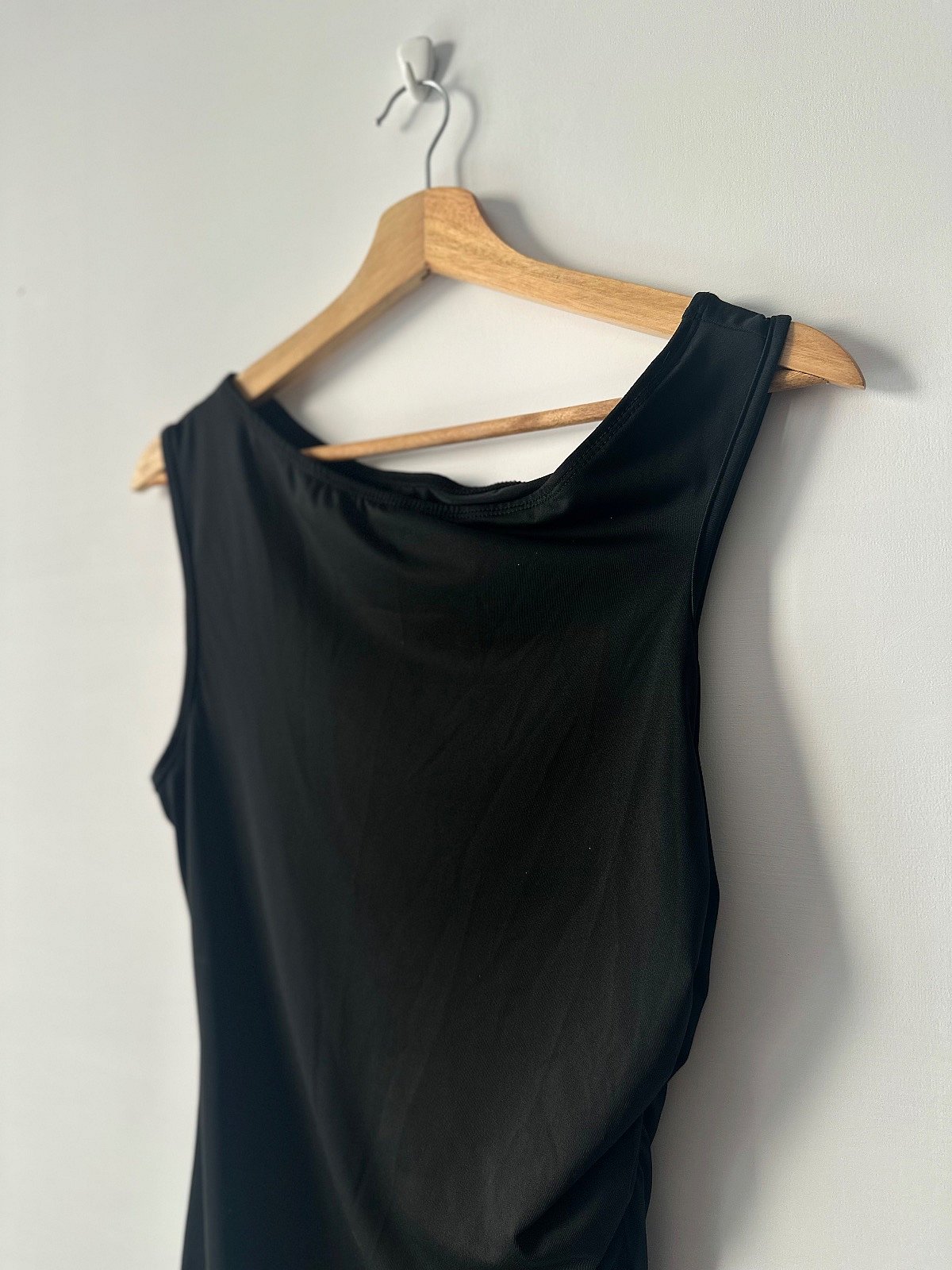 Black ruched mini dress, photo 3