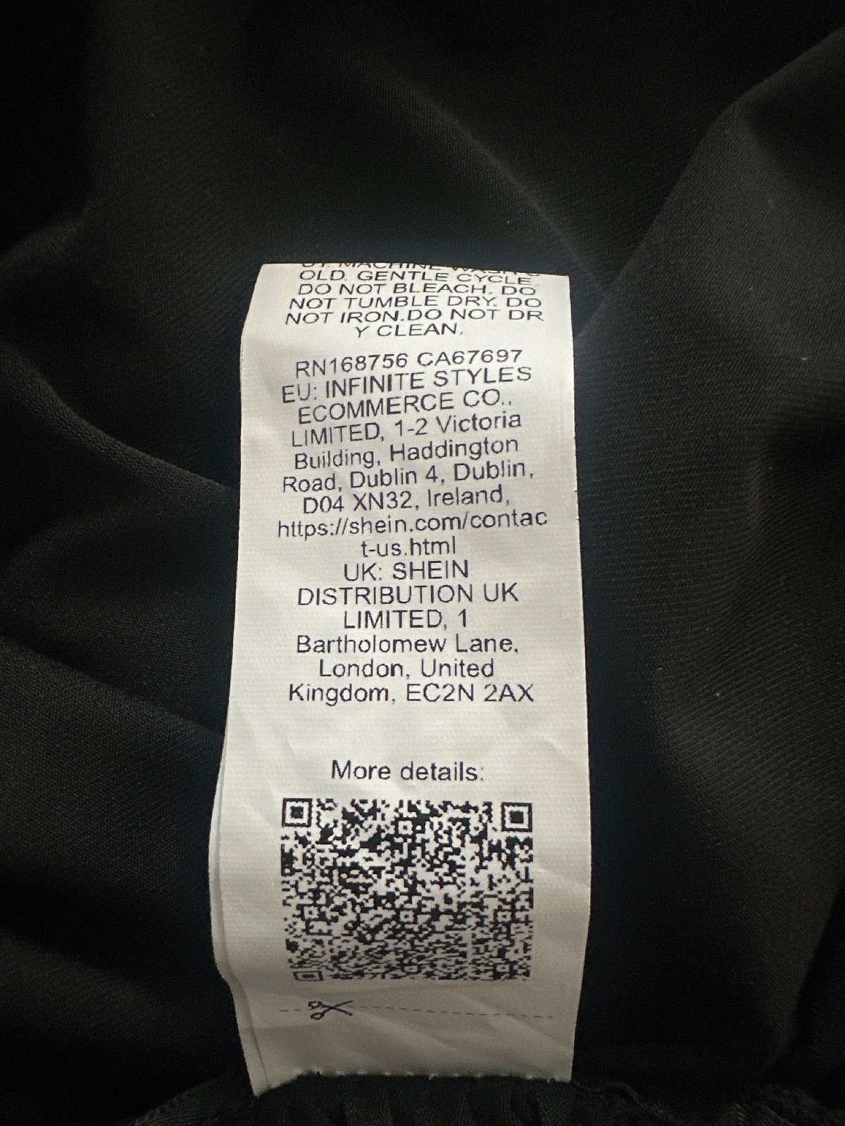 Black ruched mini dress, photo 6