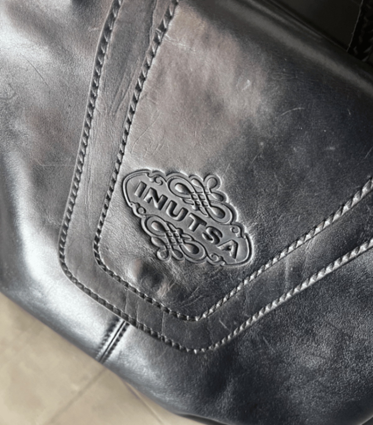 Bolso de hombro clásico de piel negra, foto 2