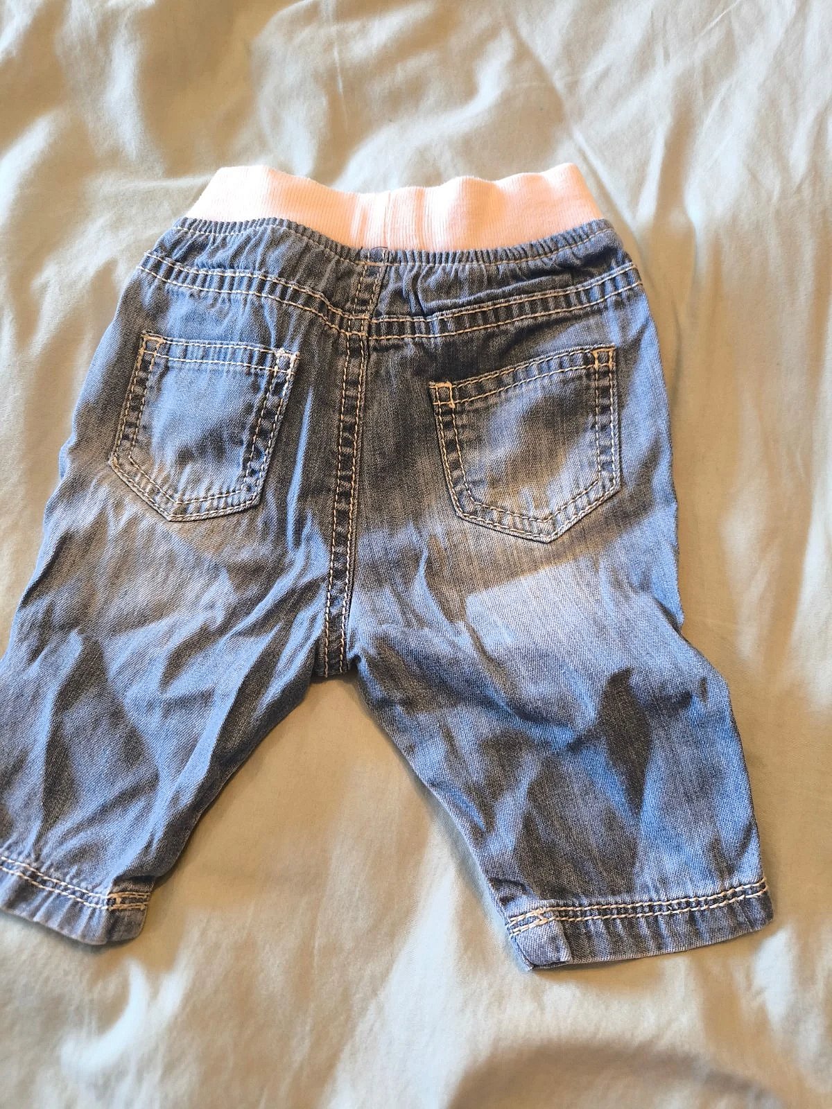 Baby denim elastic waist trousers, photo 2
