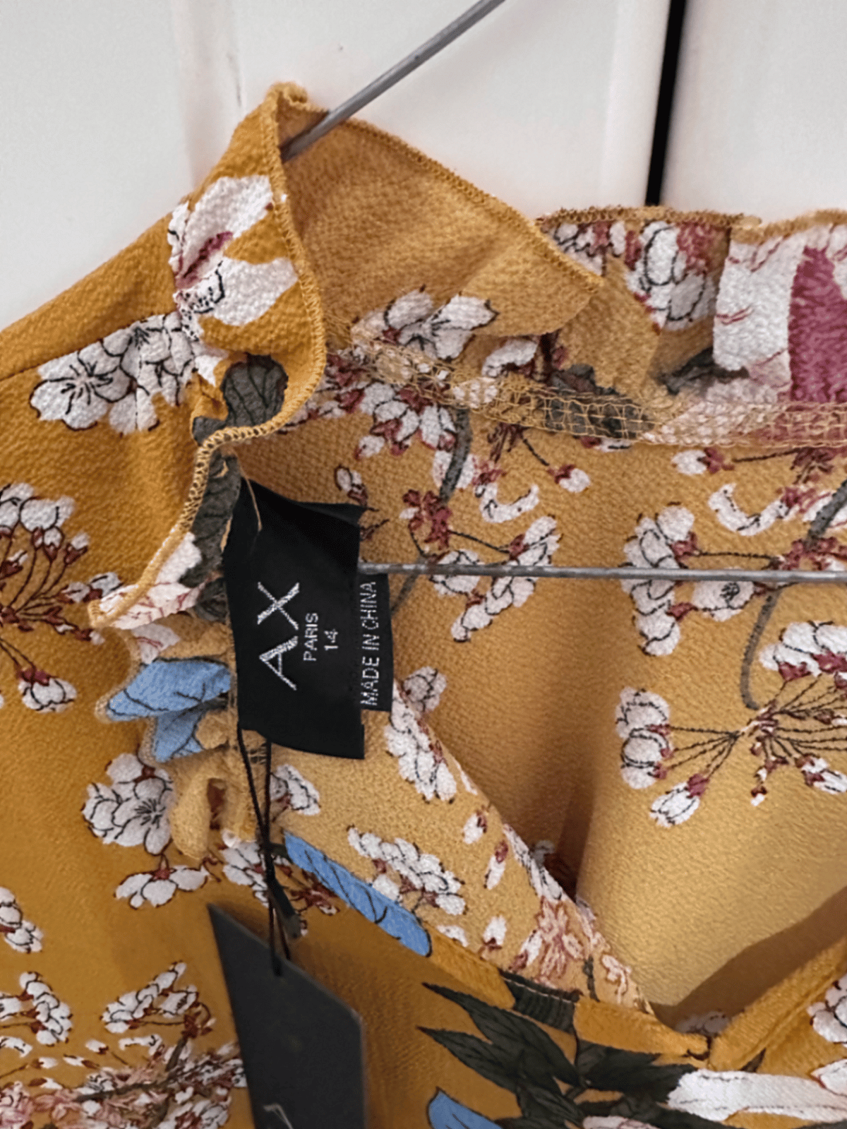 Floral High Neck Mustard Blouse, photo 3