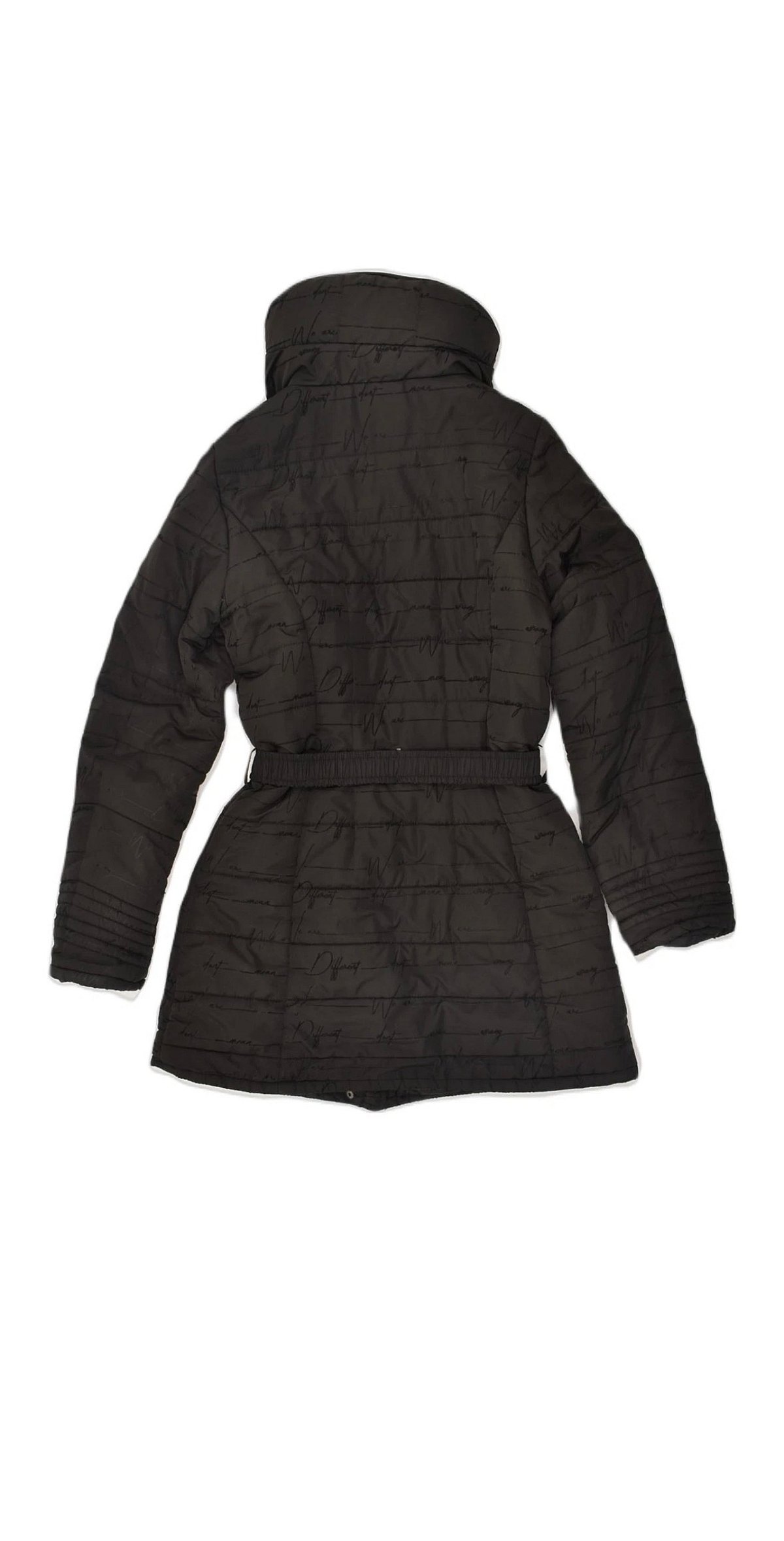 Desigual Black Quilted Coat size13 /14 years-girls - photo 2