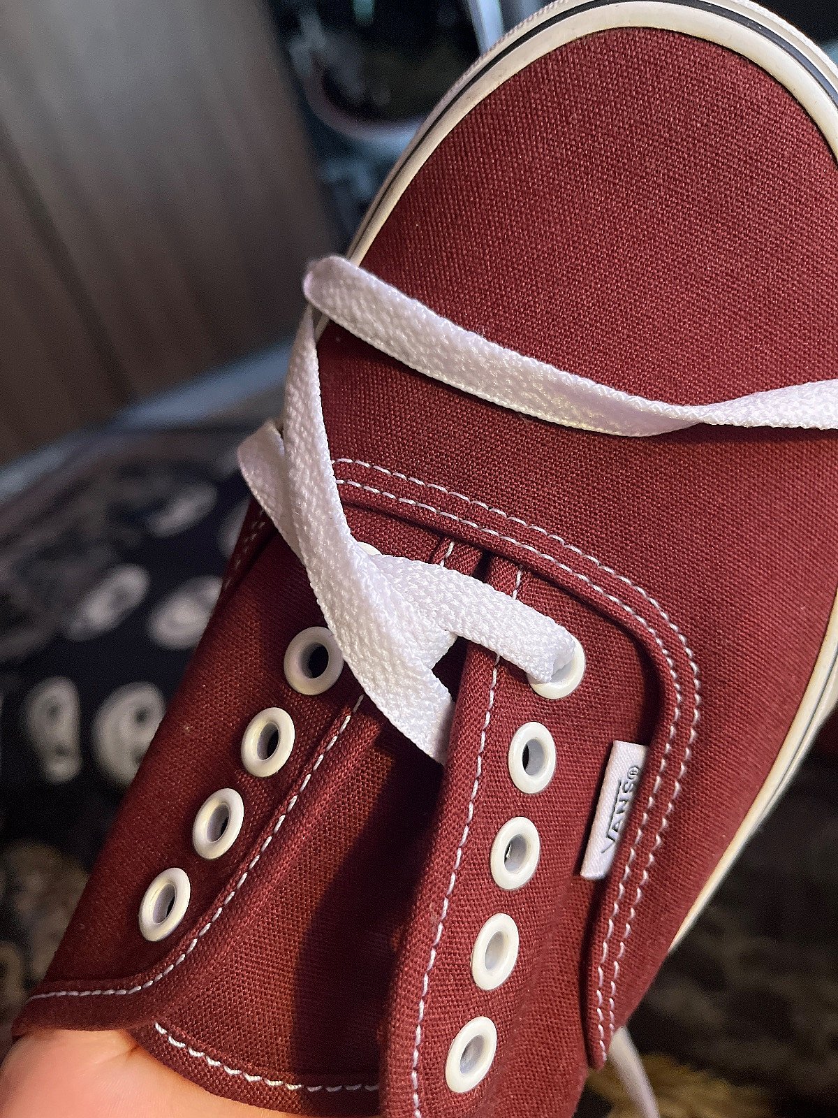 Zapatillas Vans color burdeos , foto 3