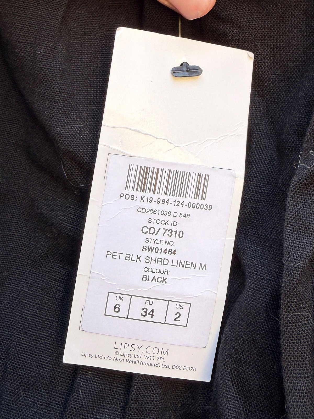 Lipsy Black Linen Blend Midi Dress, photo 3