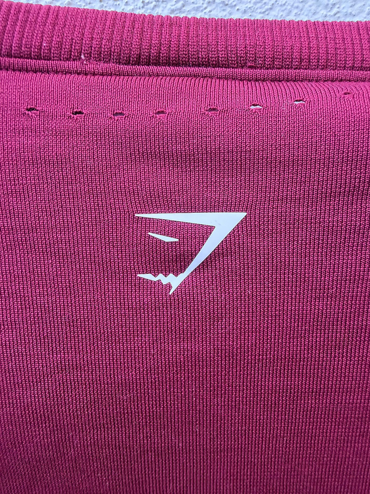 Gymshark burgundy drawstring athletic top, photo 5