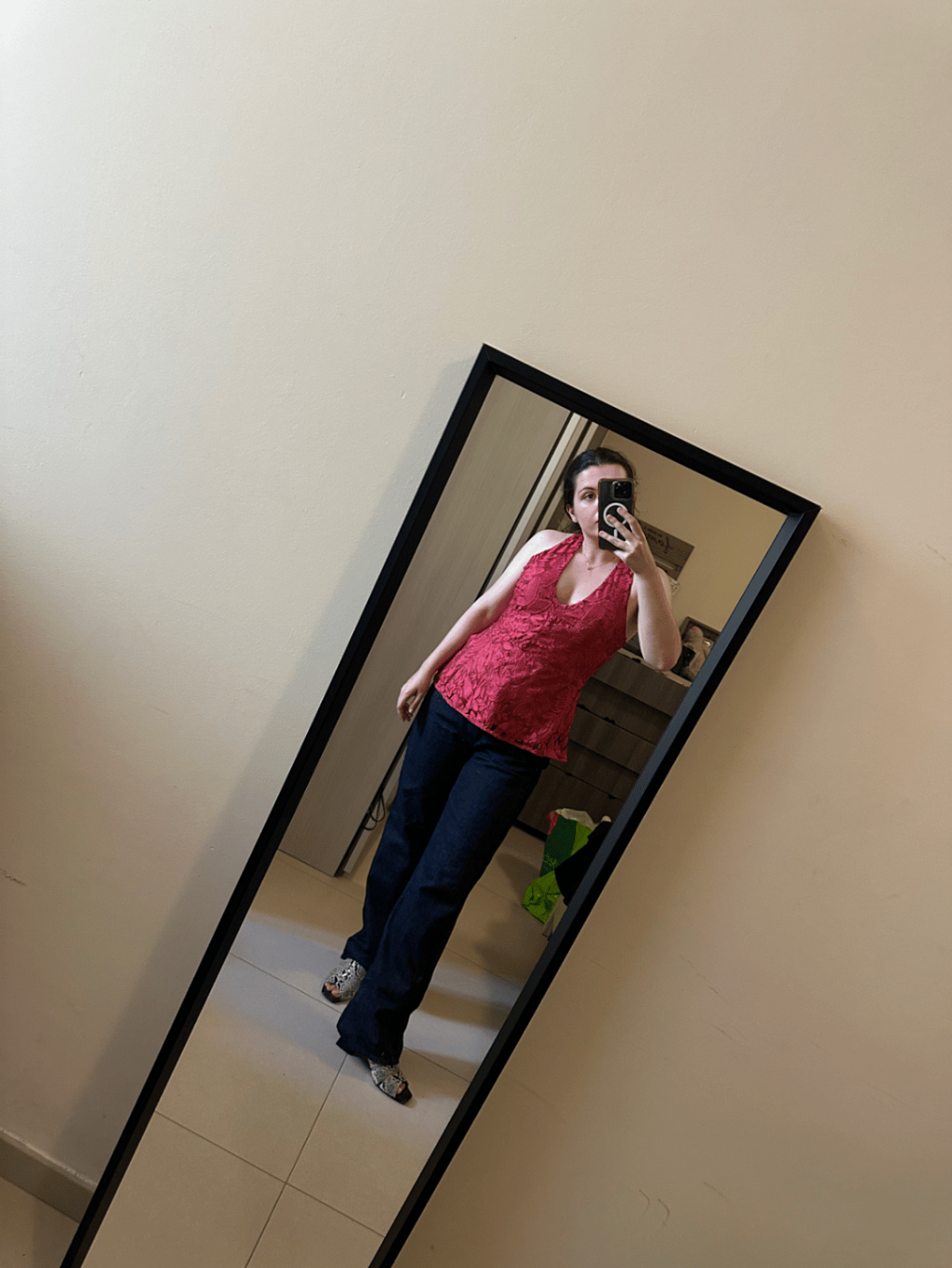Guess Halterneck Lace Peplum Top, photo 2
