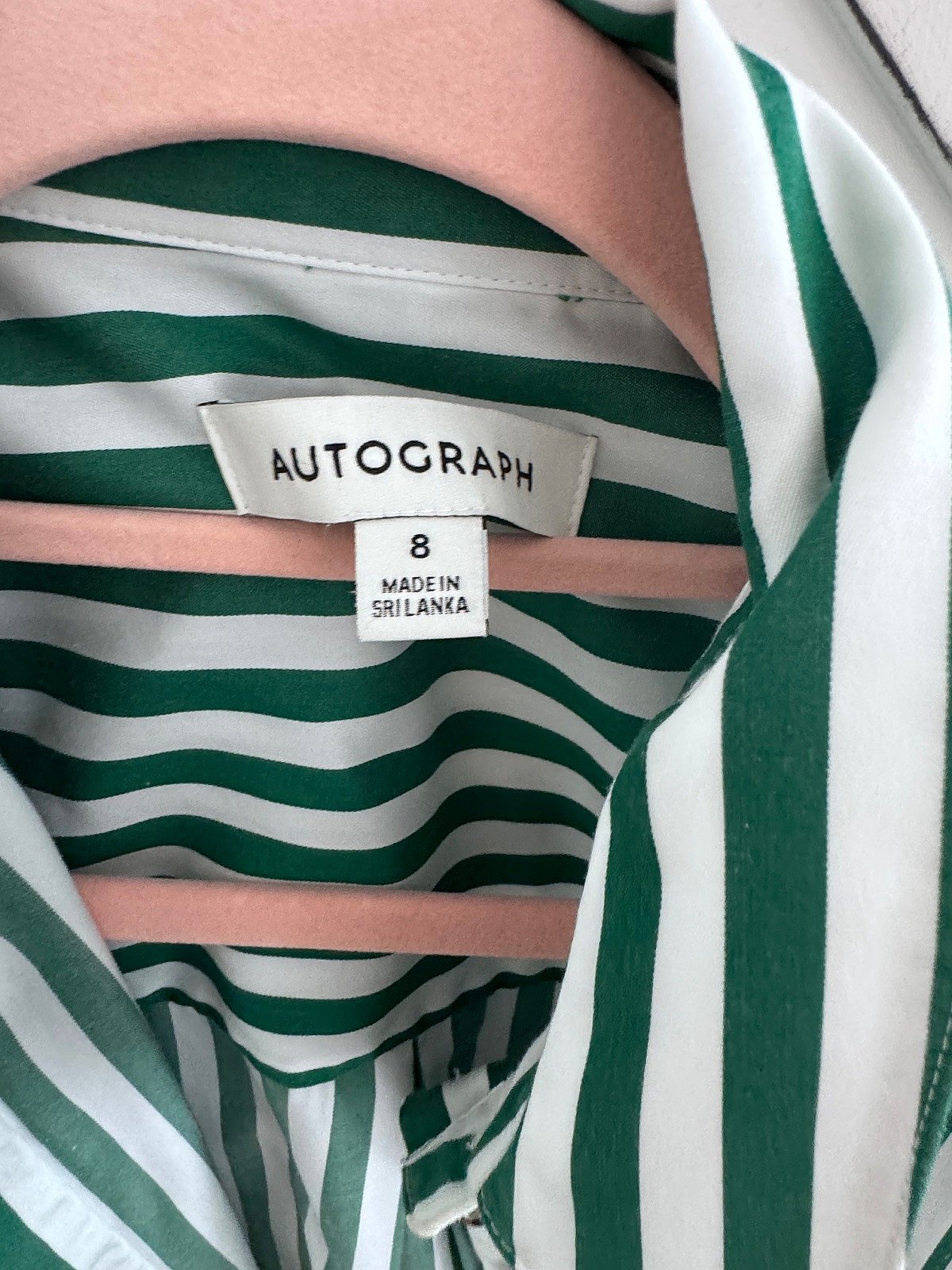 Camicia Autograph verde a righe bianche, foto 3
