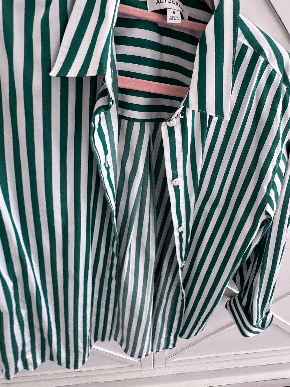 Camicia Autograph verde a righe bianche, foto 5