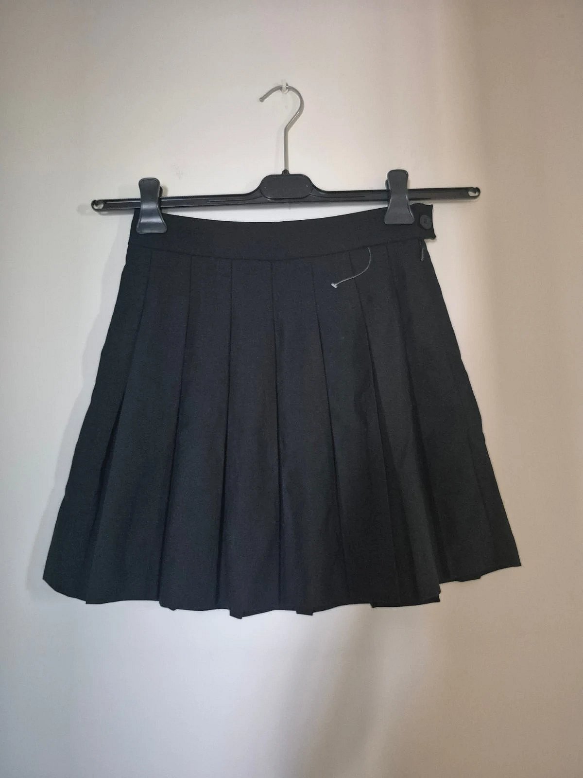 Black pleated mini skirt, photo 2