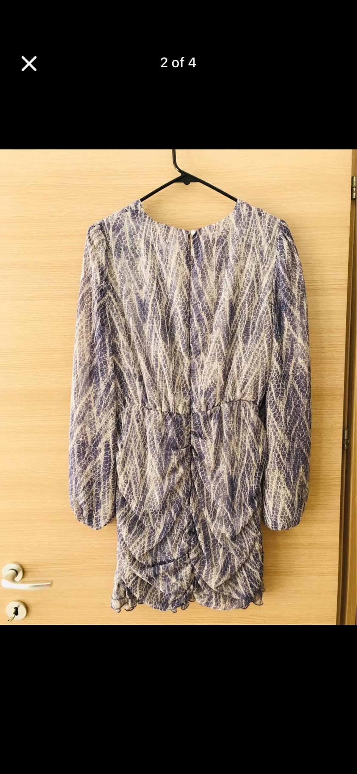 Zara Ruched Printed Mini Dress, photo 2
