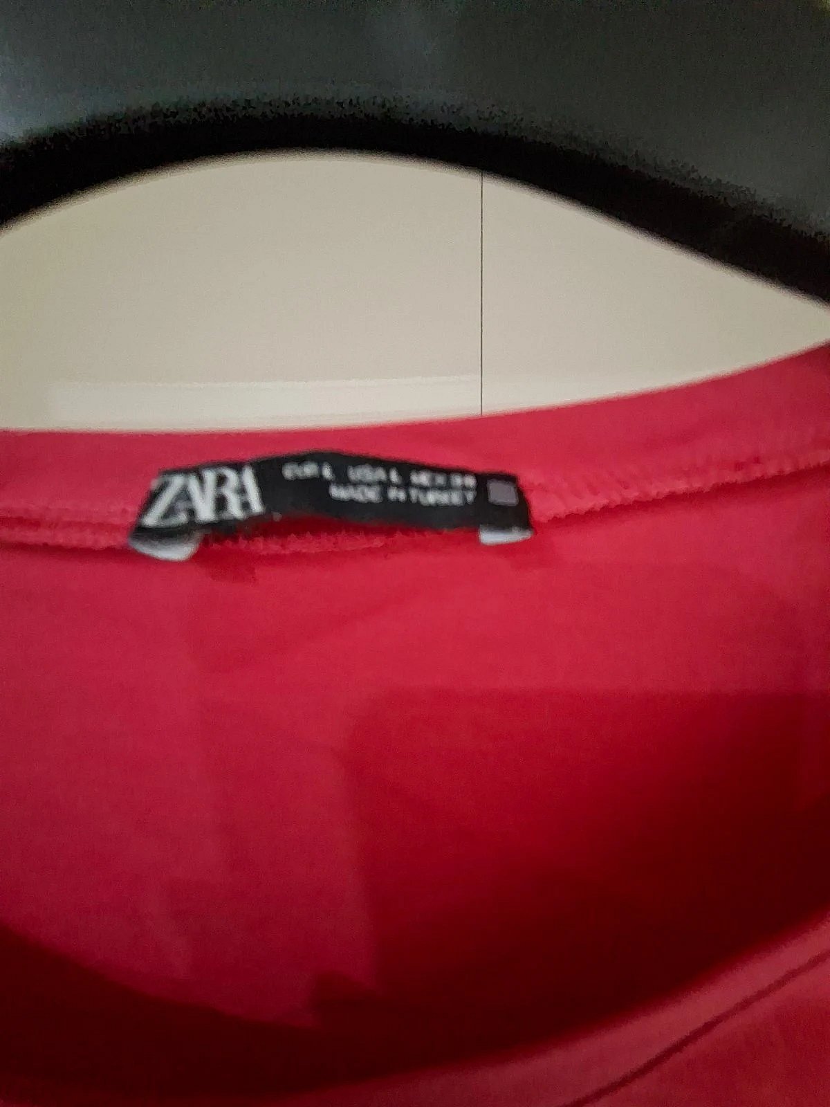 Red Zara Peplum Hem dress, photo 2