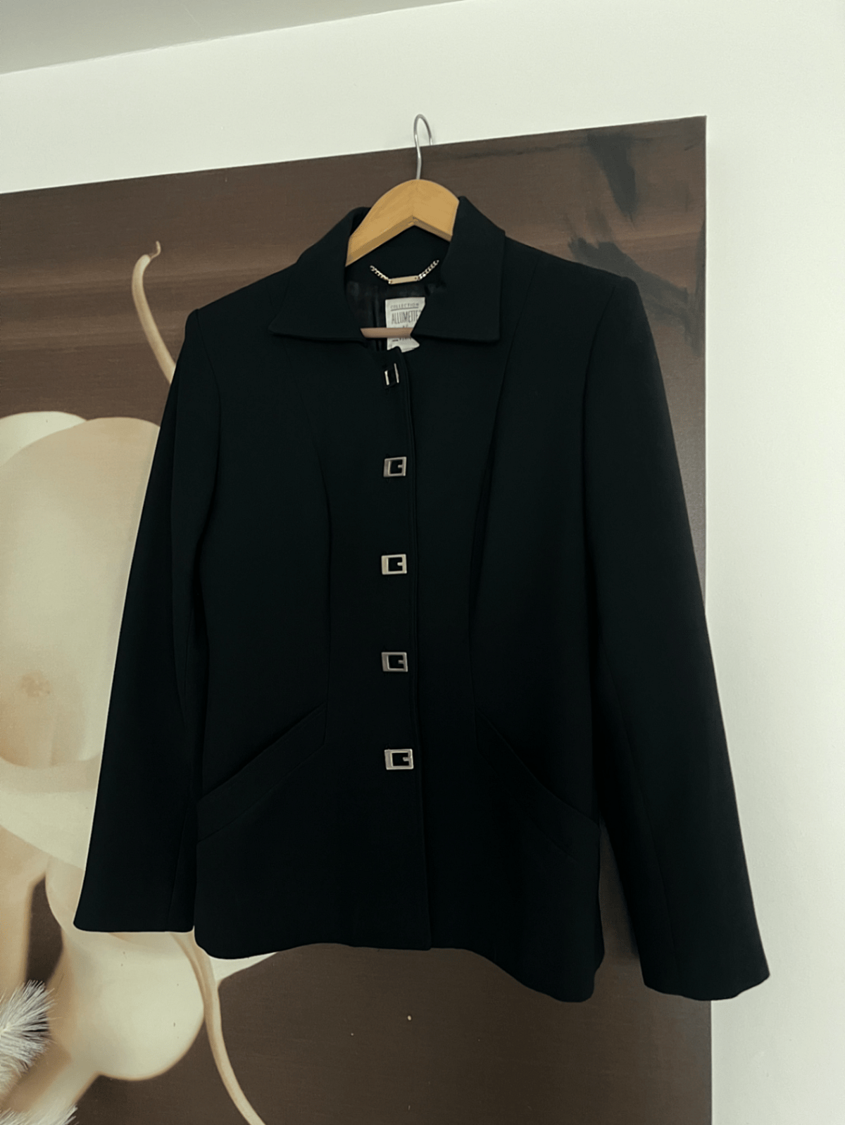 Black Tailored Button Front Jacket, photo 6