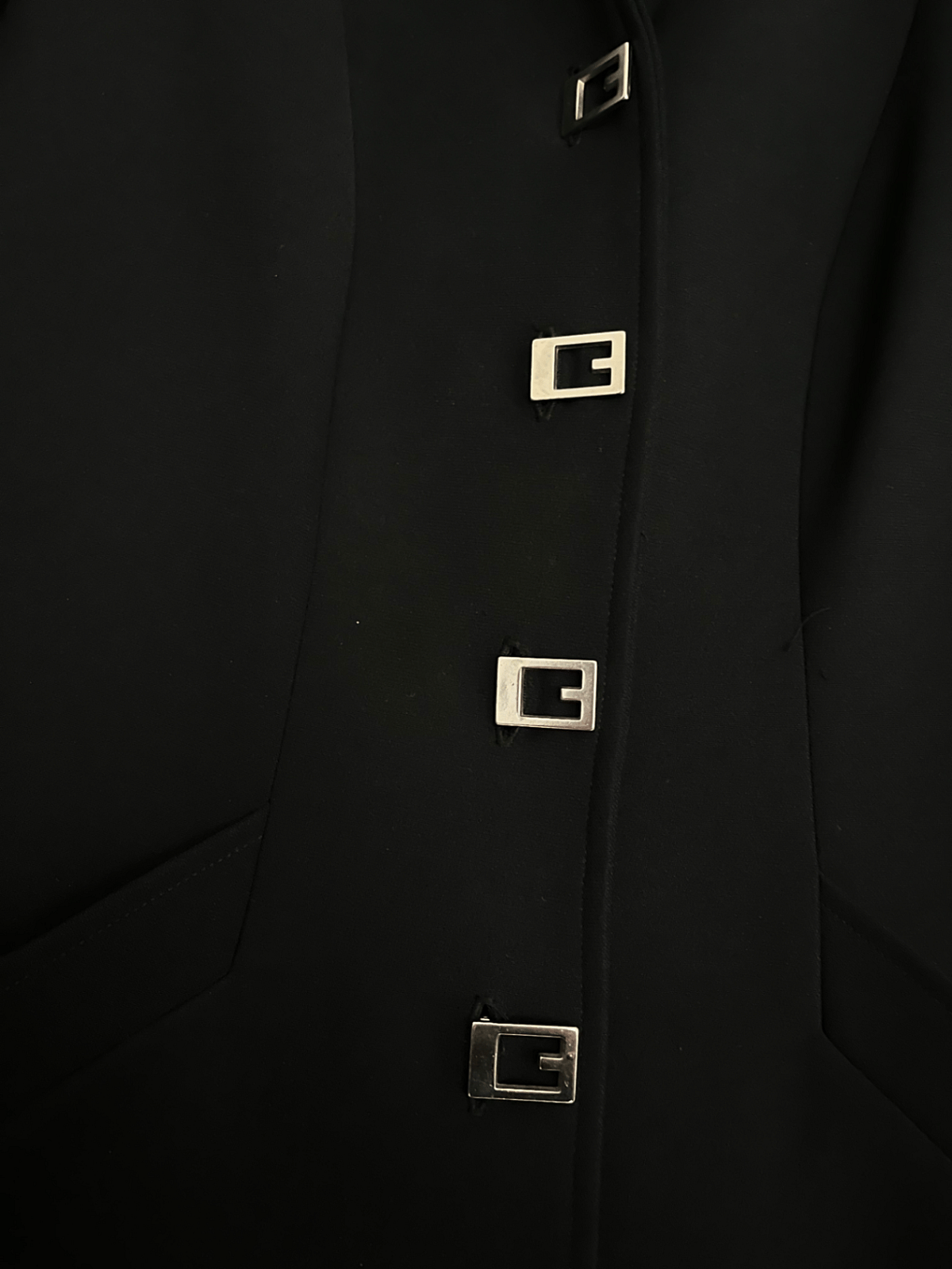Black Tailored Button Front Jacket, photo 4