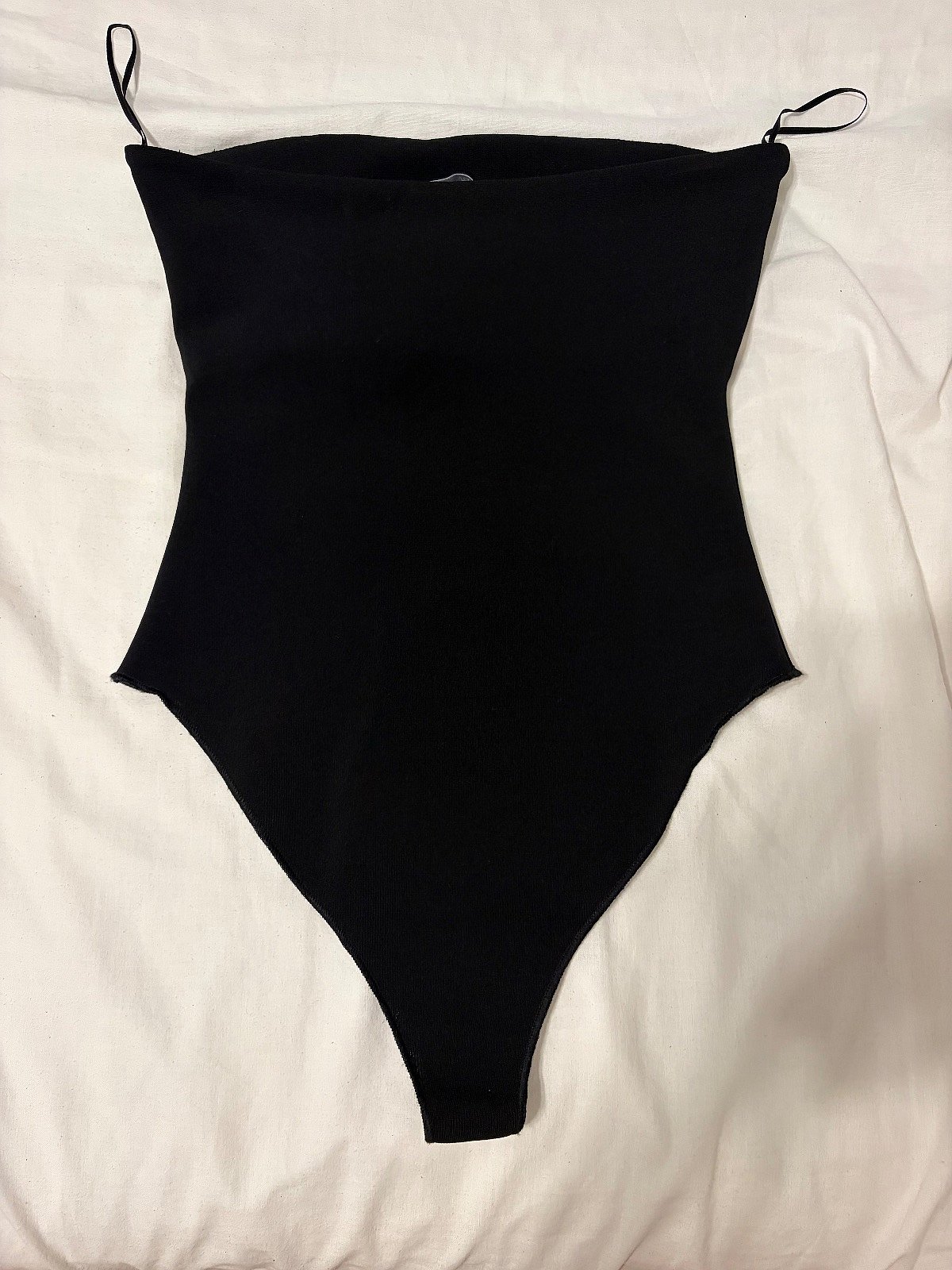 Body clásico negro acanalado, foto 2