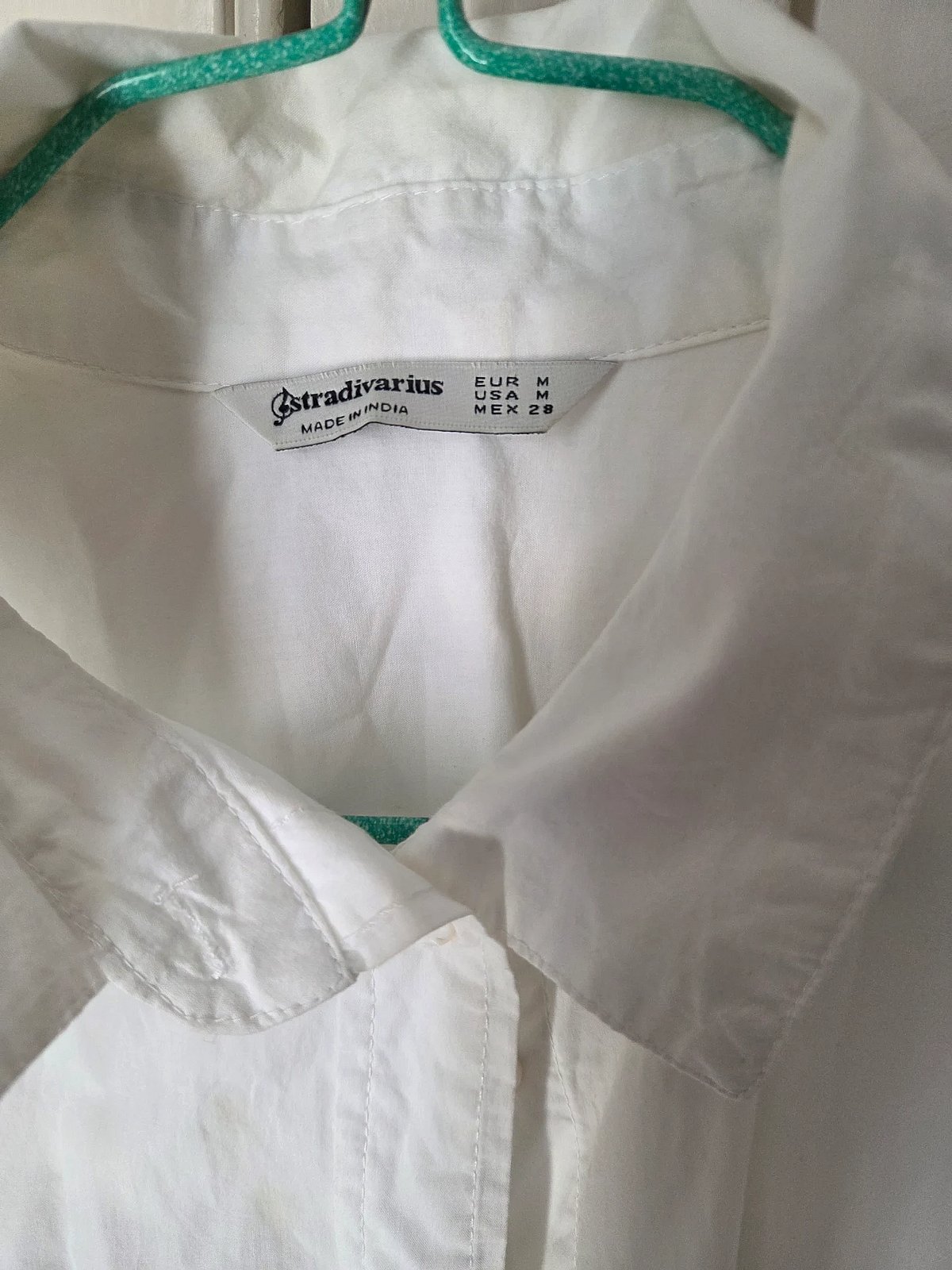 Stradivarius Embellished White Cotton Shirt, photo 4