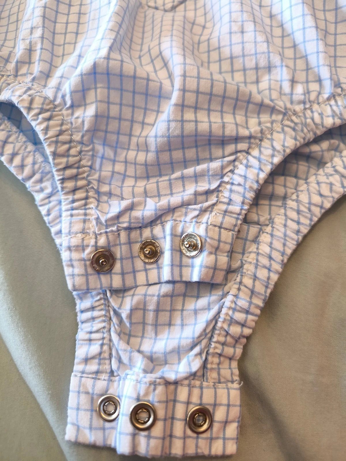 Body de camisa a cuadros de Baby Gap, foto 3