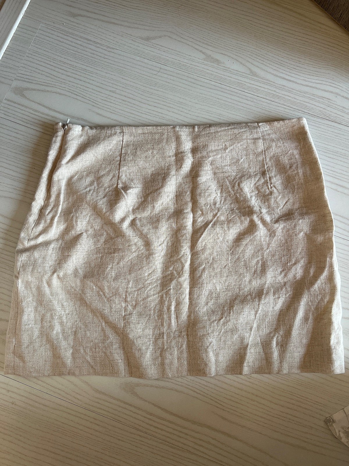 Linen short skirt size L, stone colour - photo 2