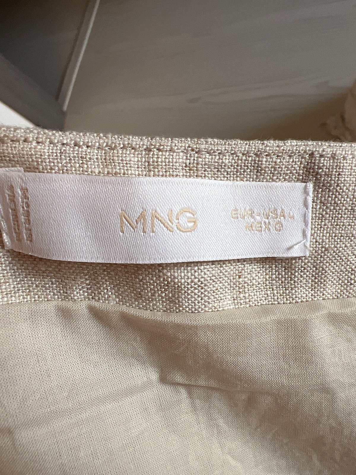Linen short skirt size L, stone colour - photo 3