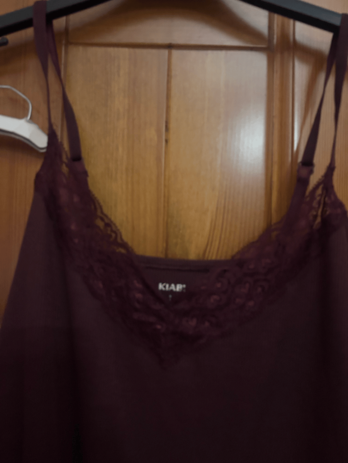 Burgundy Lace Trim Ribbed Bodysuit - photo 2