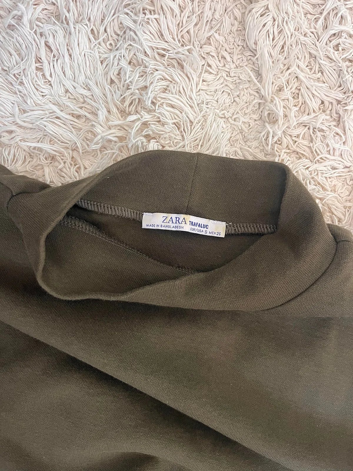 Dark green mock neck top ZARA S - photo 4