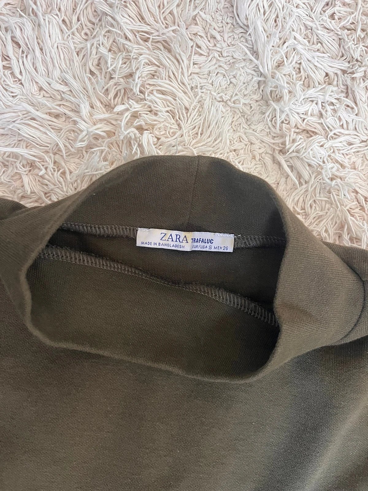 Dark green mock neck top ZARA S - photo 5