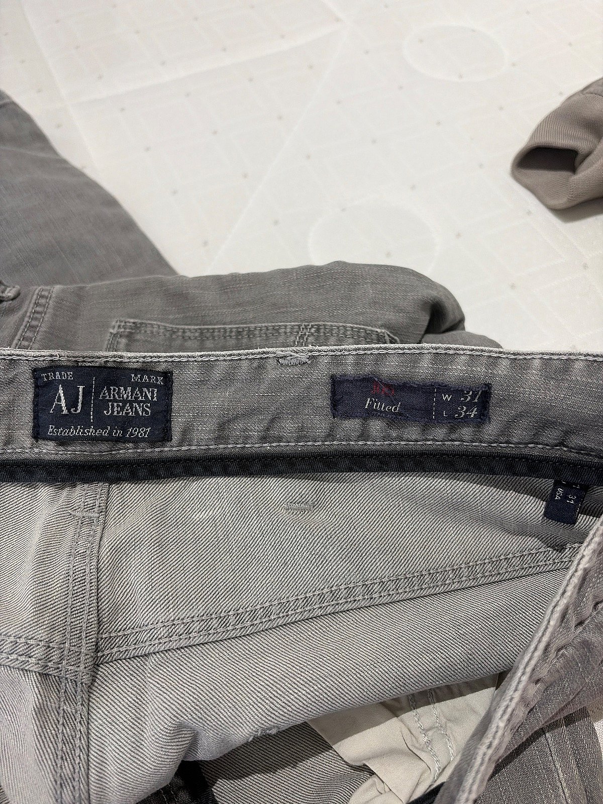 Armani Jeans Grey Denim Trousers - photo 2