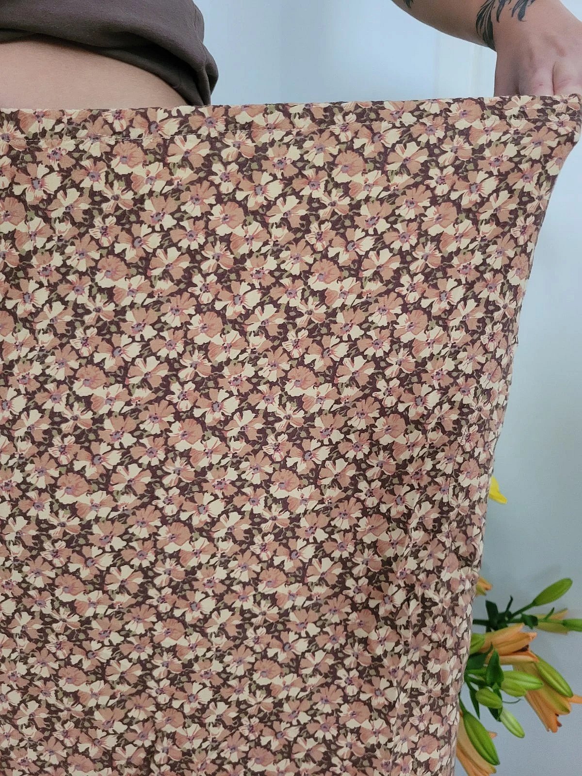 Floral stretchy maxi skirt - photo 3