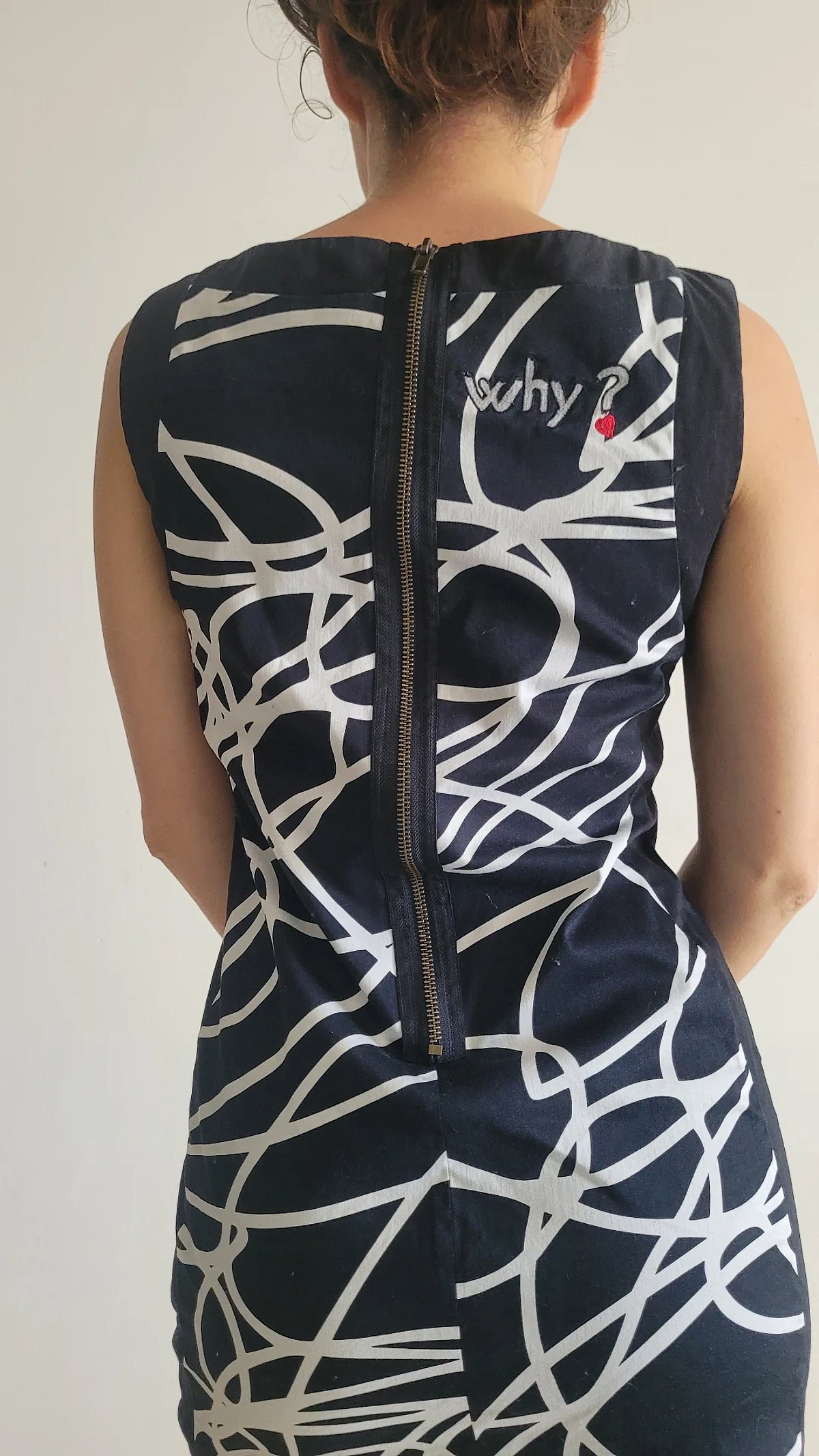 Desigual Black White Abstract Print Dress, photo 2