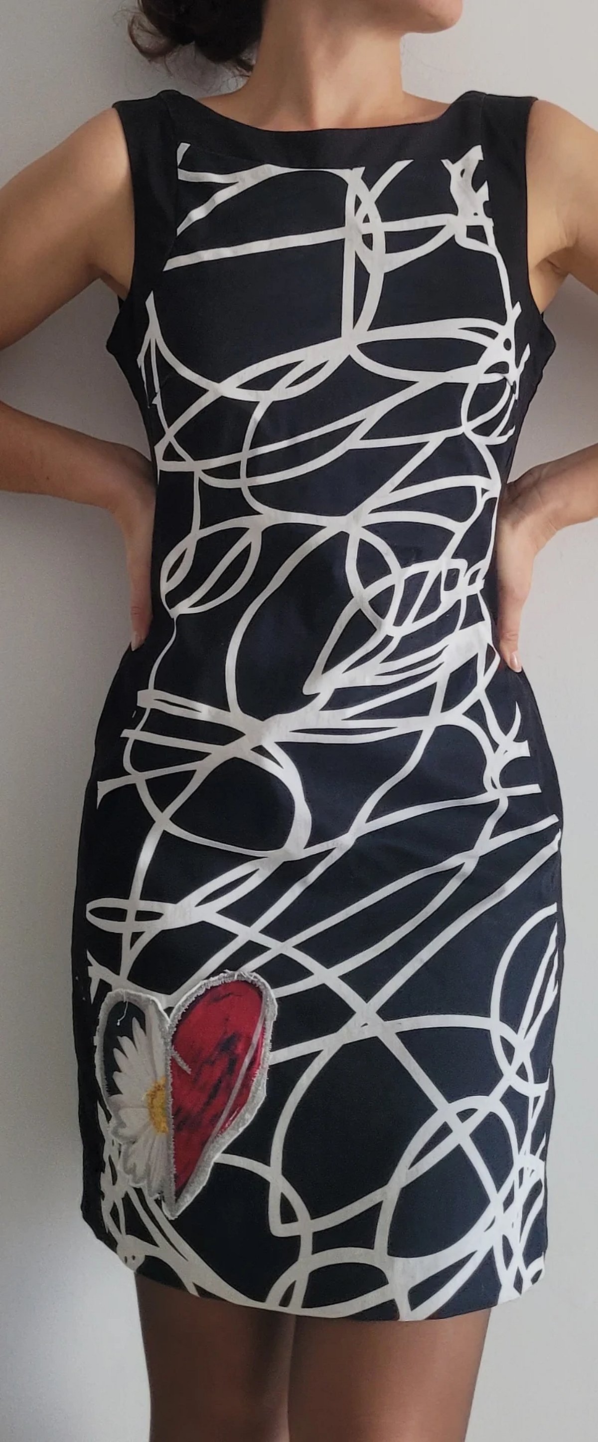 Desigual Black White Abstract Print Dress, photo 3