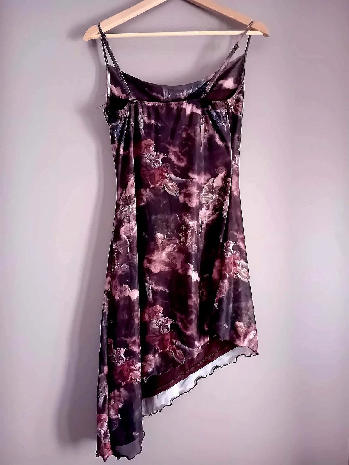 Asymmetric satin slip dress, photo 2