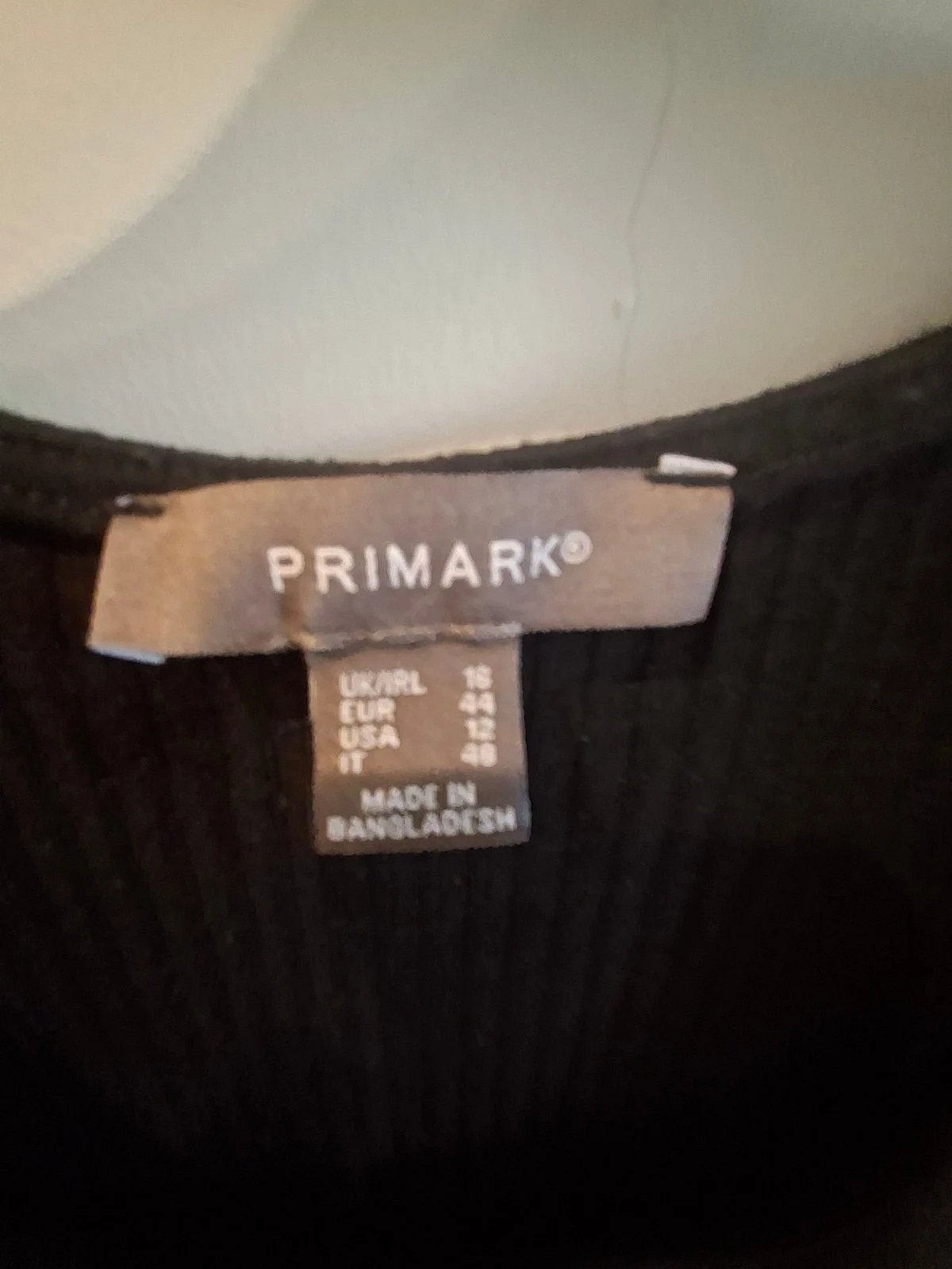 Black ribbed button-front top, photo 2