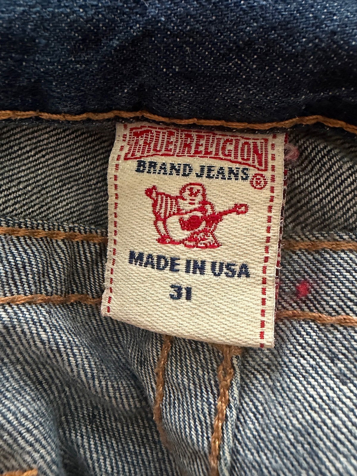 True Religion distressed blue jeans, photo 5