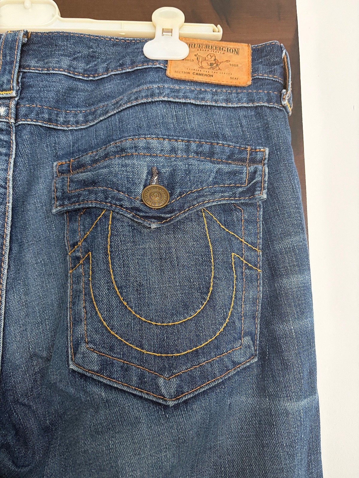 True Religion distressed blue jeans, photo 7