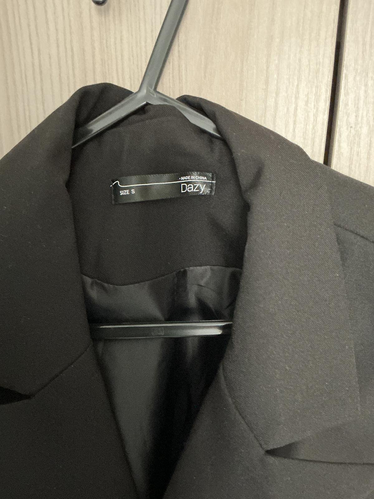 Black sleeveless tailored waistcoat blazer, photo 2