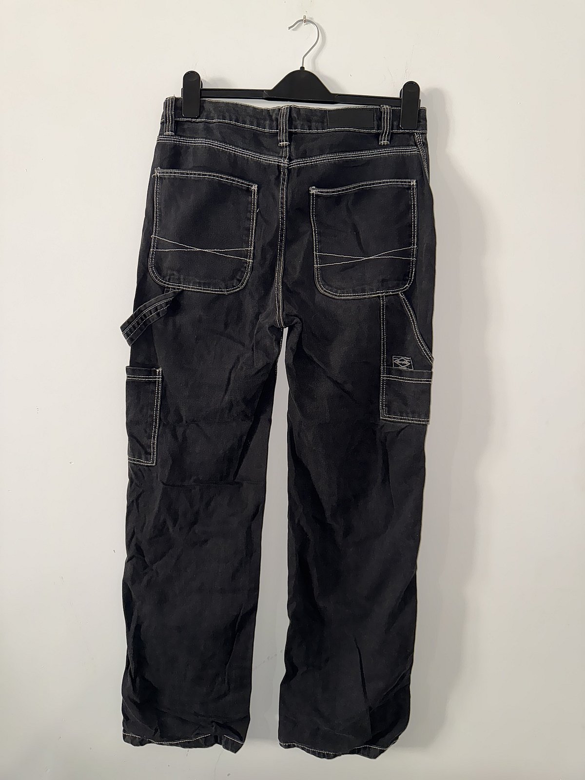 Straight Leg Black Carpenter Jeans, photo 2