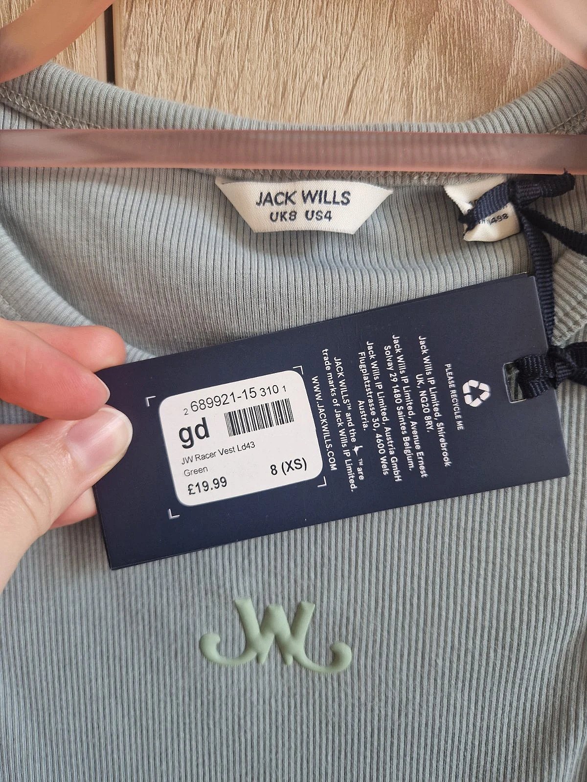Jack Wills Ribbed Racerback Vest, photo 3