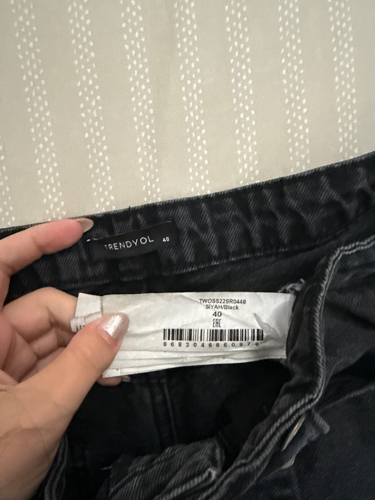 Black Denim Skort, photo 4
