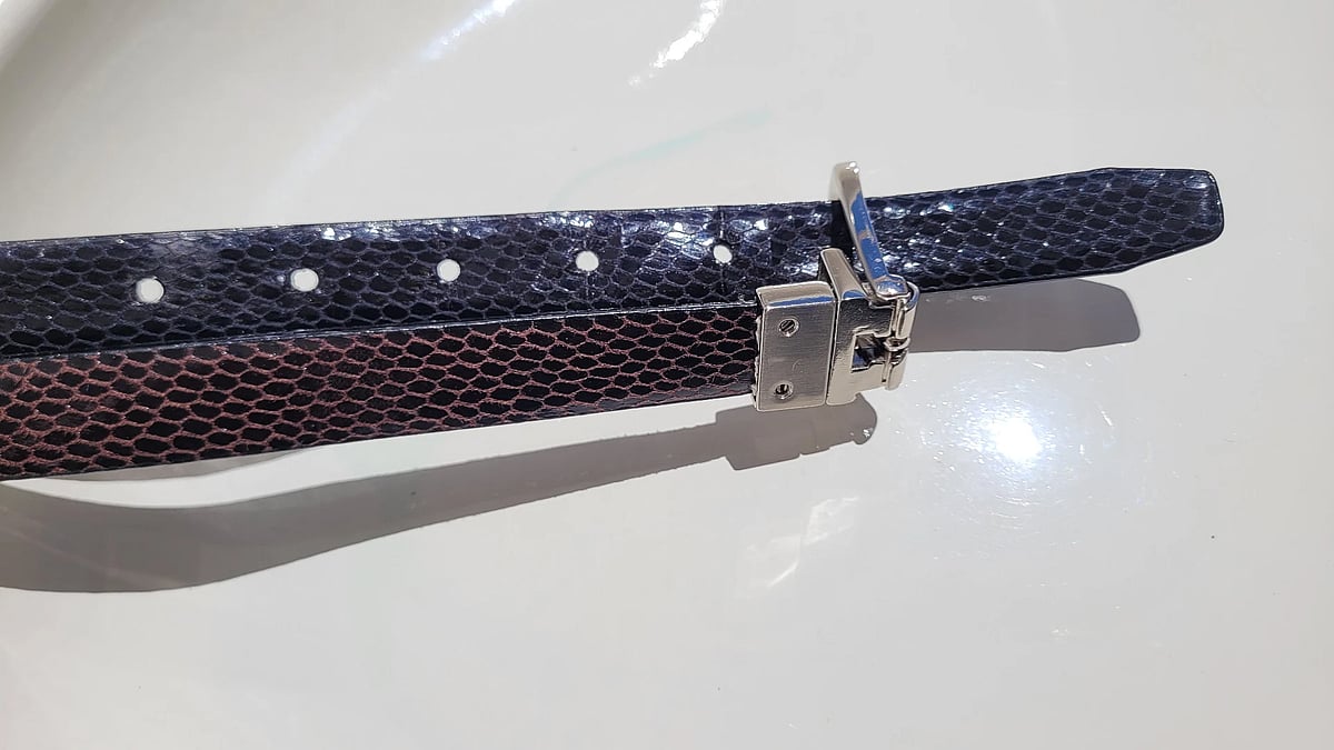 Cintura in pelle effetto serpente, foto 3