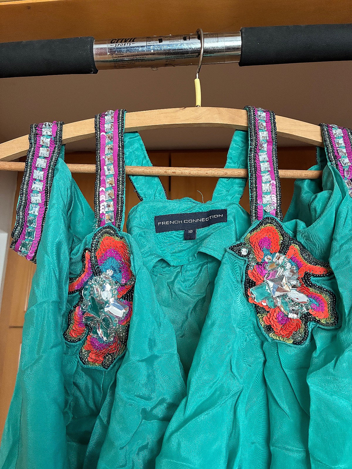 French Connection Embellished Teal Dress, photo 2