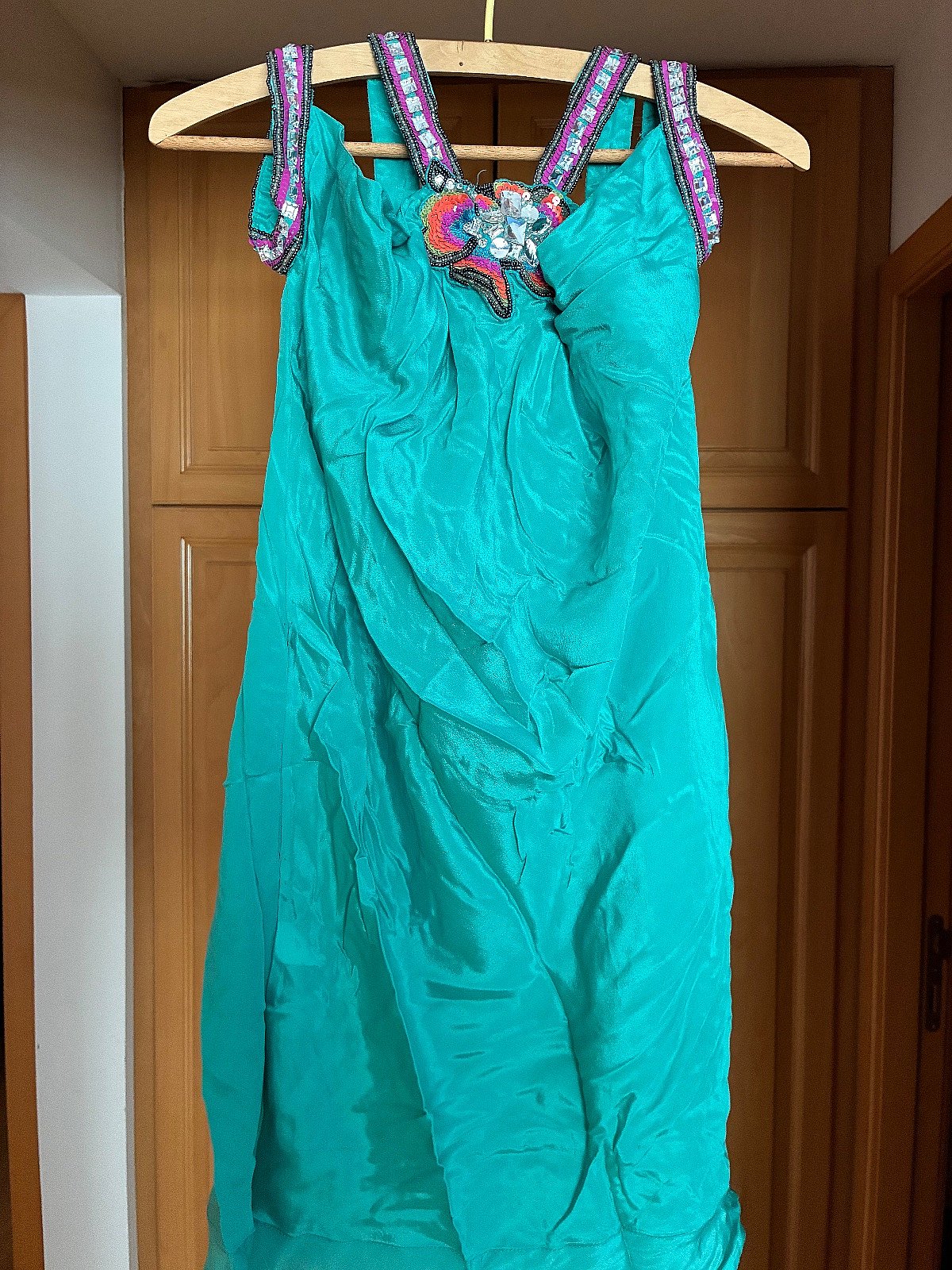 French Connection Embellished Teal Dress, photo 4