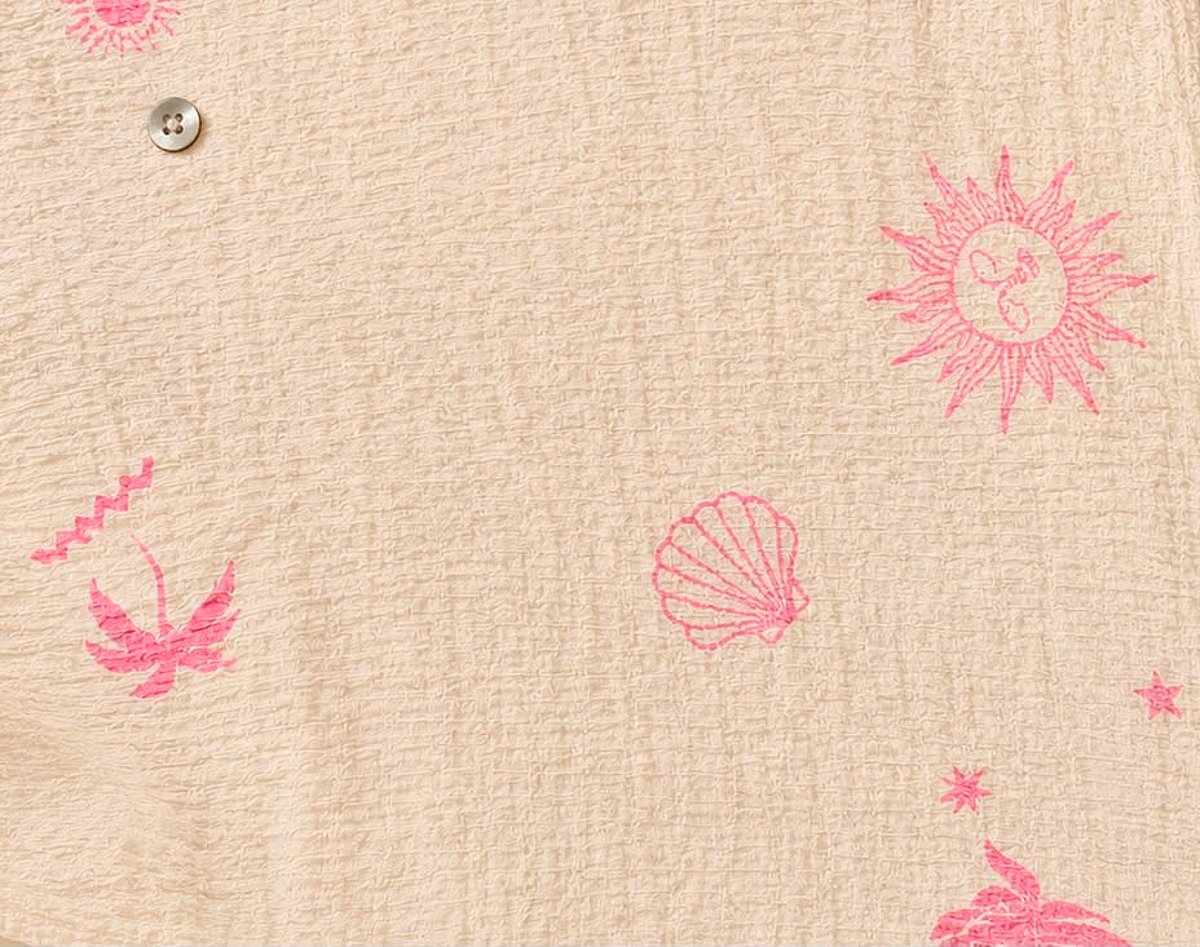 Cream Printed Beach Shorts, photo 3