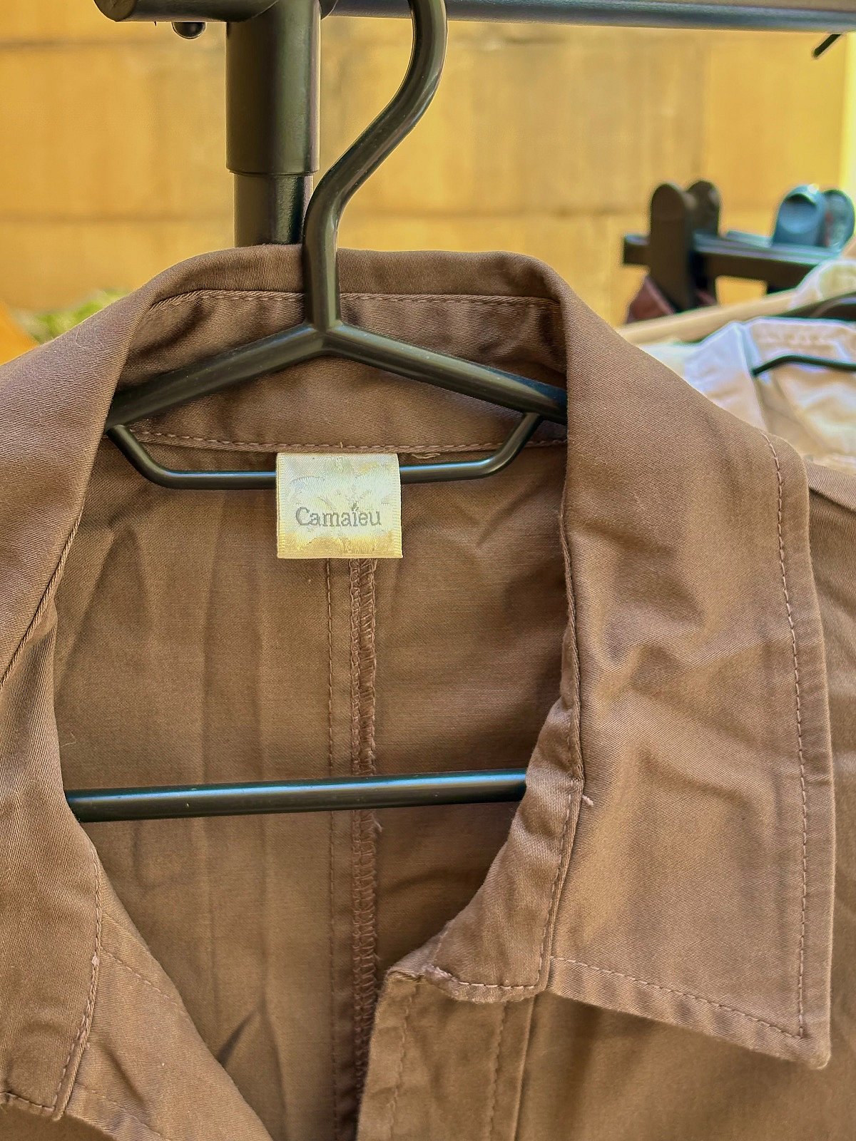 Vintage Camaïeu Brown Button-Up Shirt Dress, photo 3