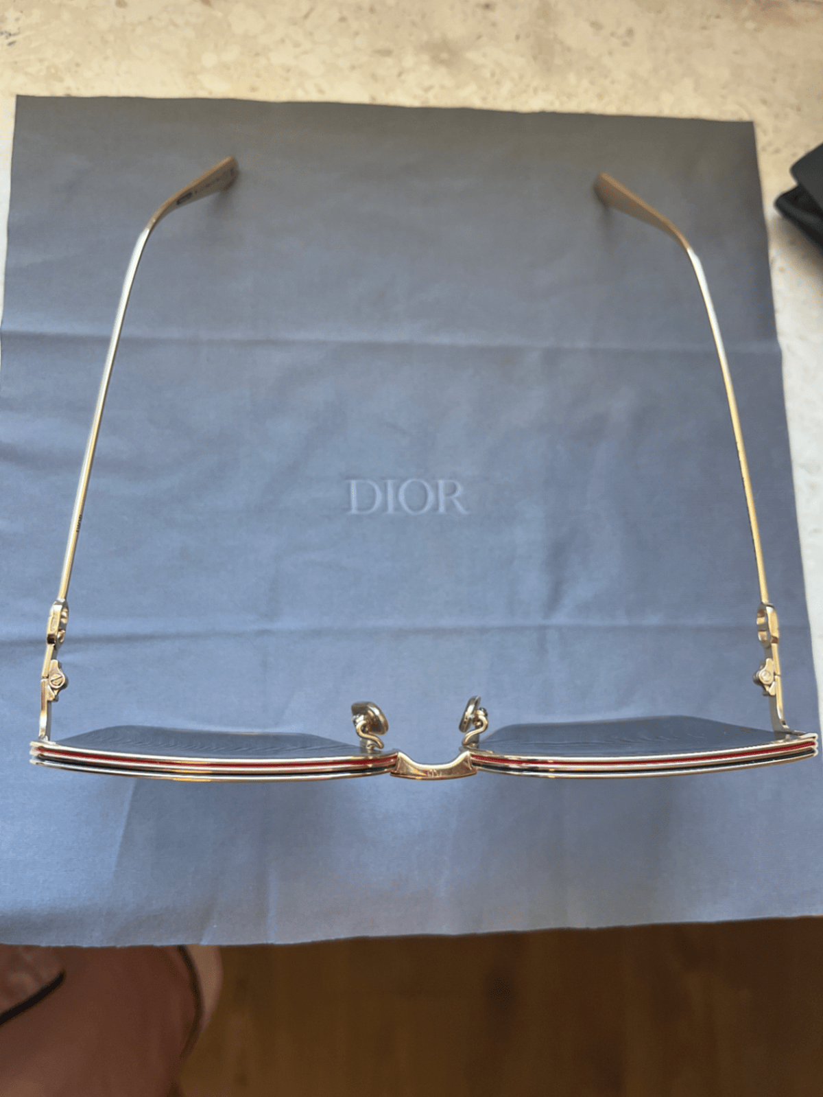 Dior Gold Square Sunglasses, photo 3