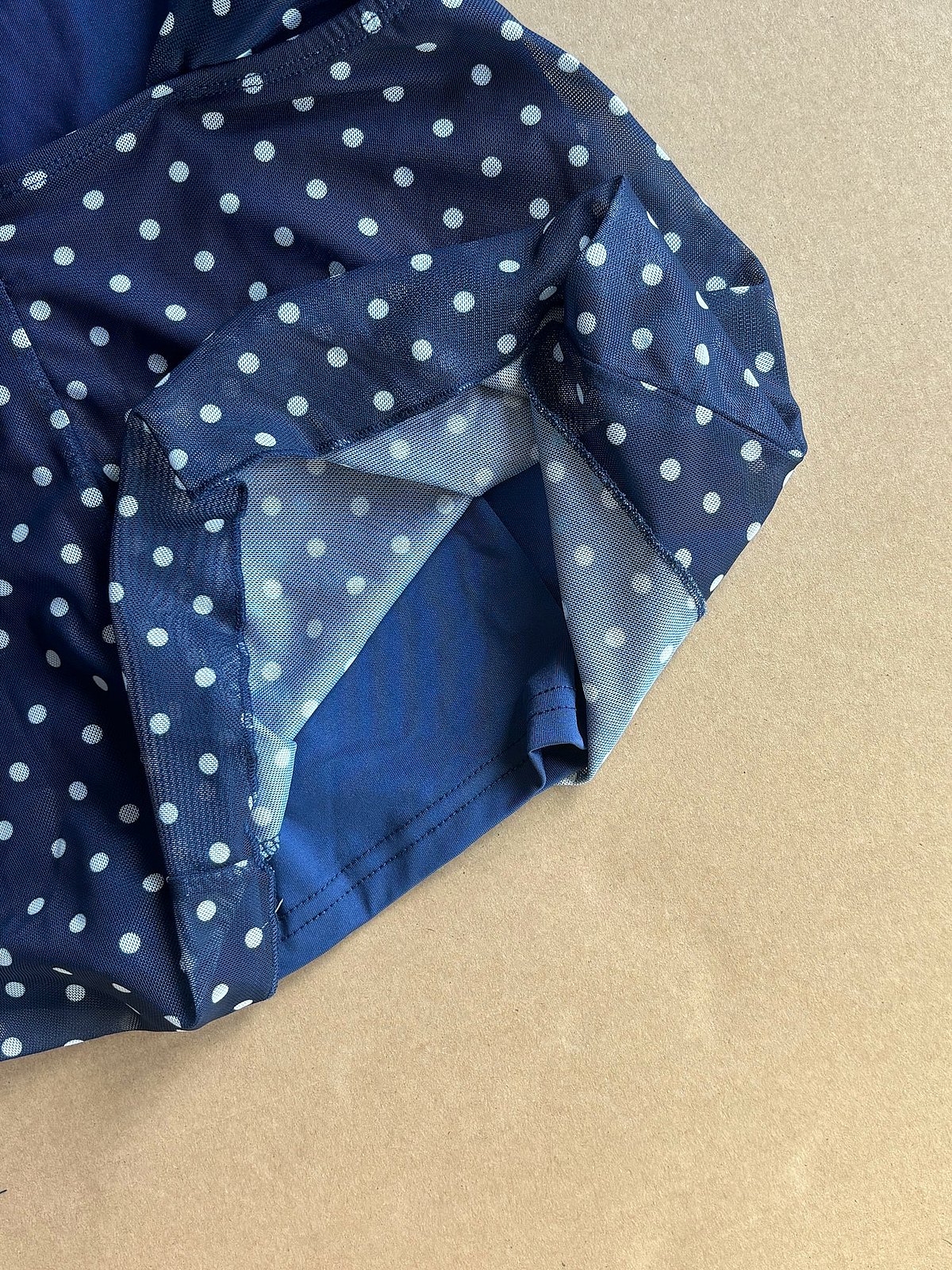 Polka dot halter neck playsuit with open back , photo 2