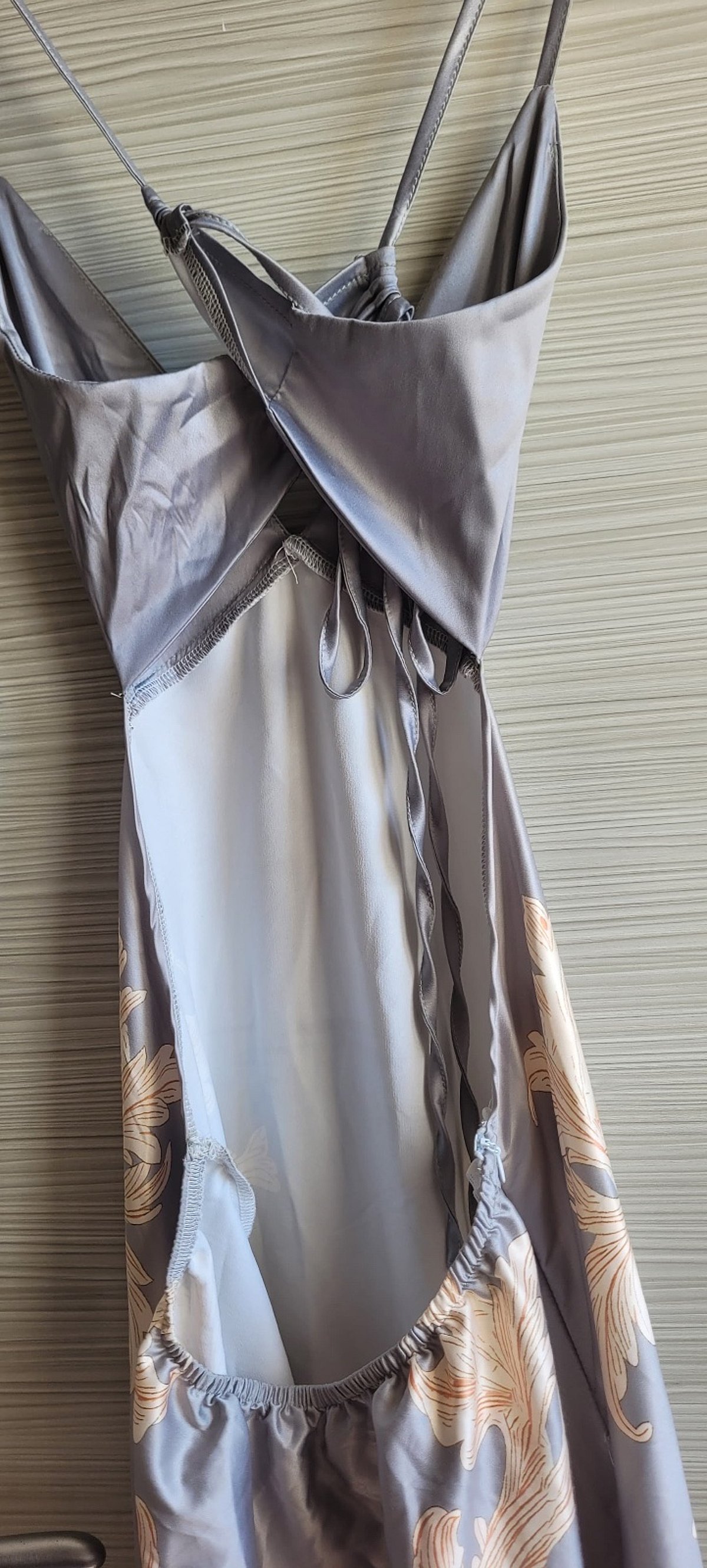 Floral satin maxi dress, photo 4