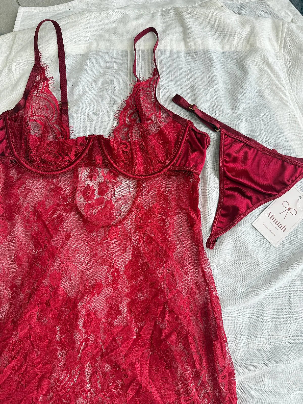 Lingerie Set Lushia Silhouette Wine, photo 3