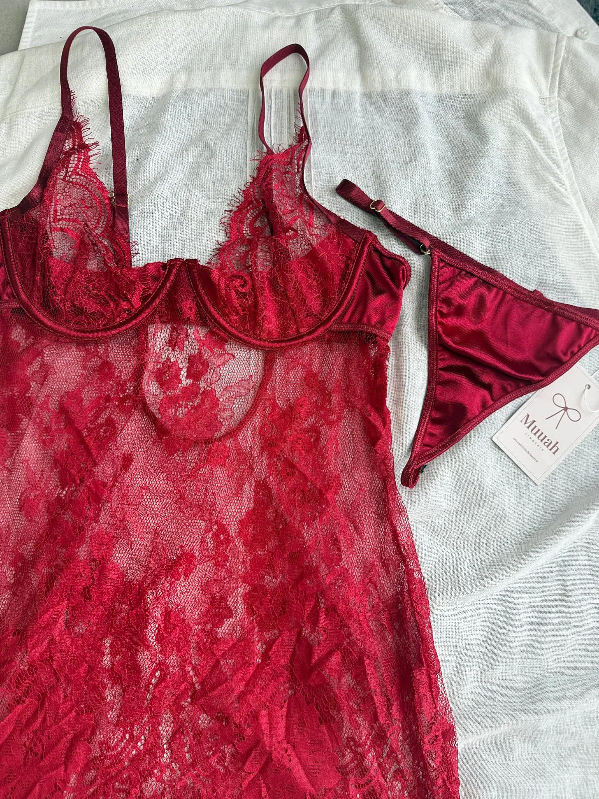 Lingerie Set Lushia Silhouette Wine, photo 5