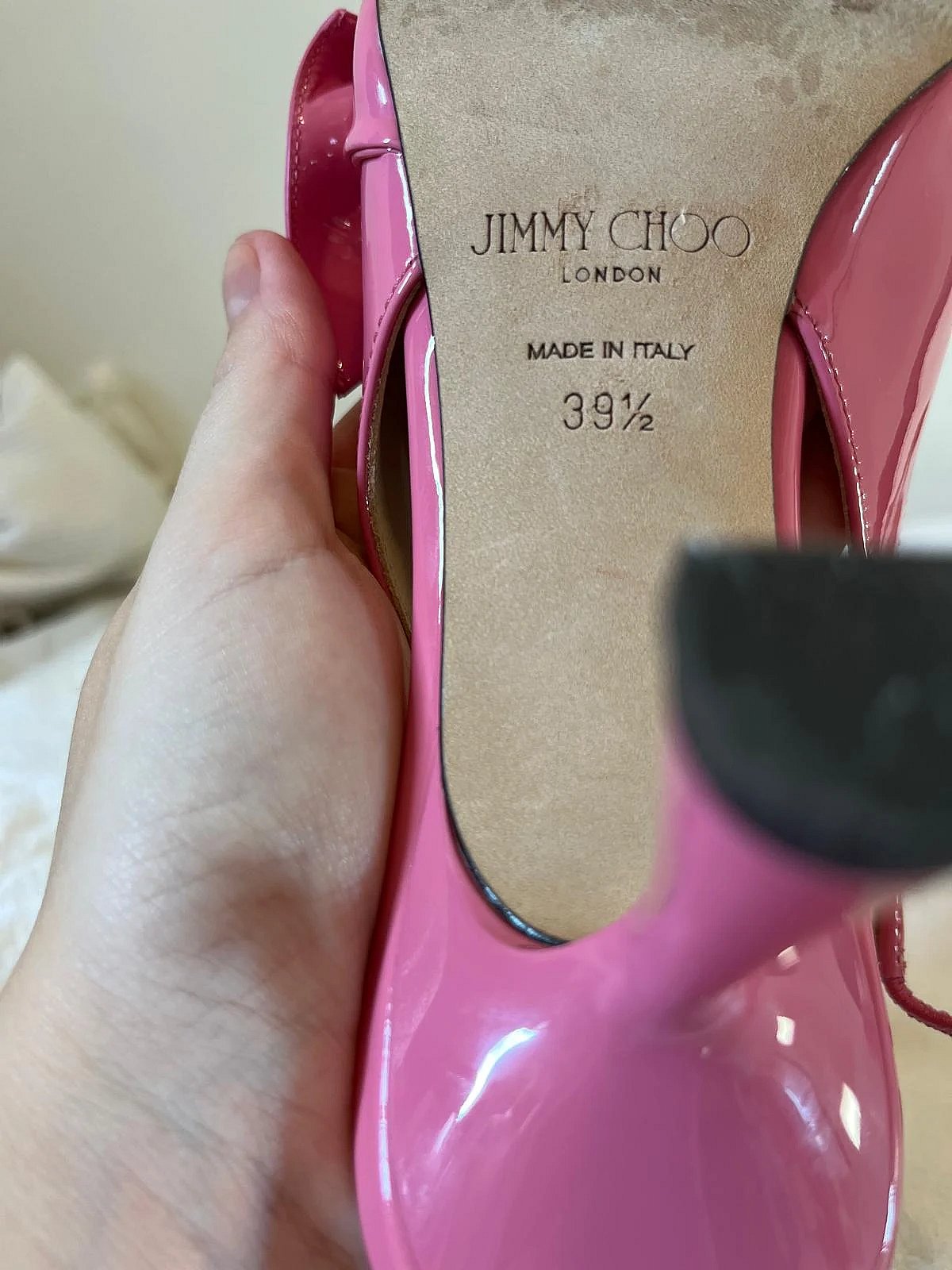 Sandali con cinturino posteriore in vernice Jimmy Choo - photo 6