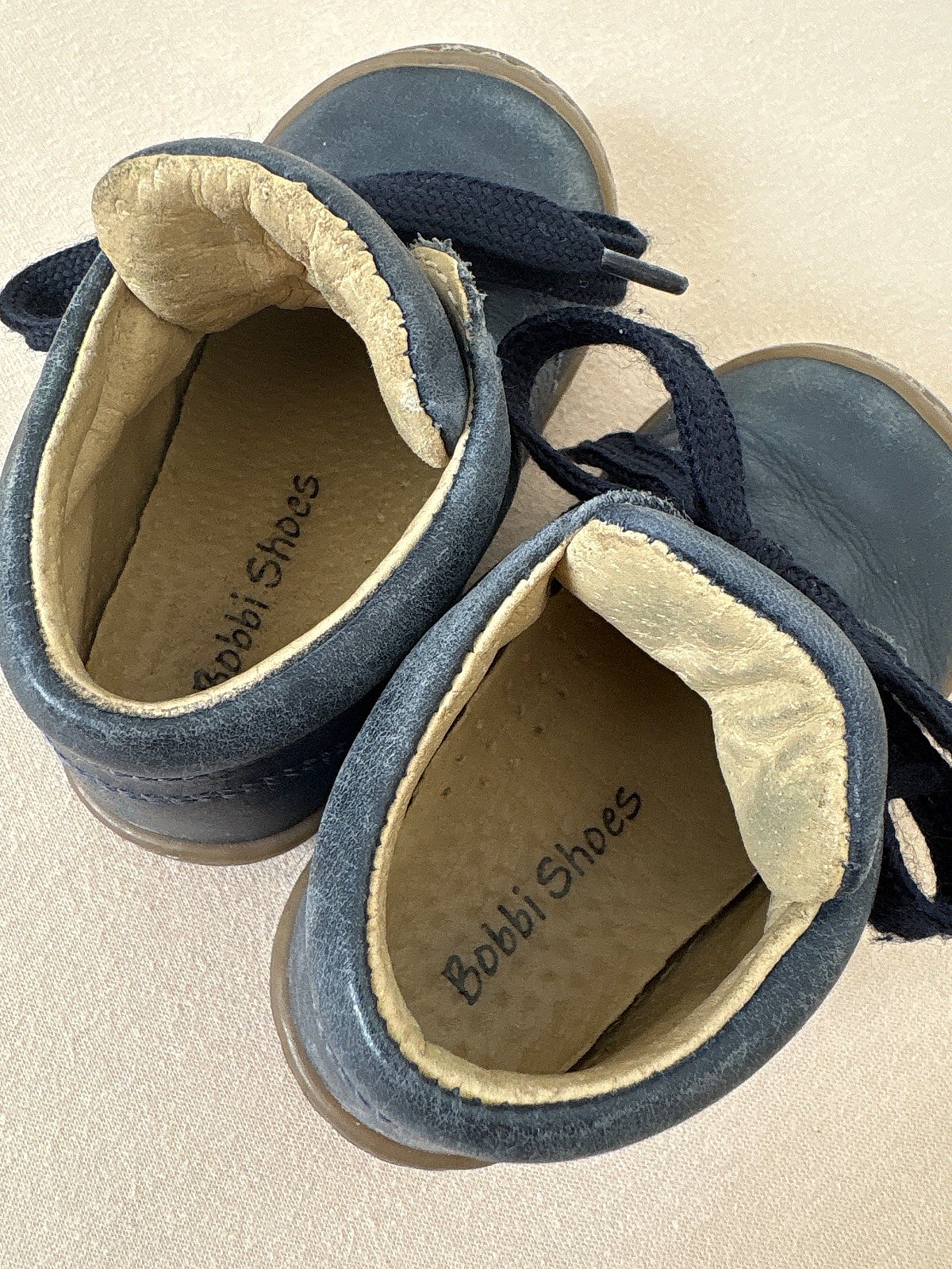 Bobbi Shoes Navy Leather baby size 21, photo 4