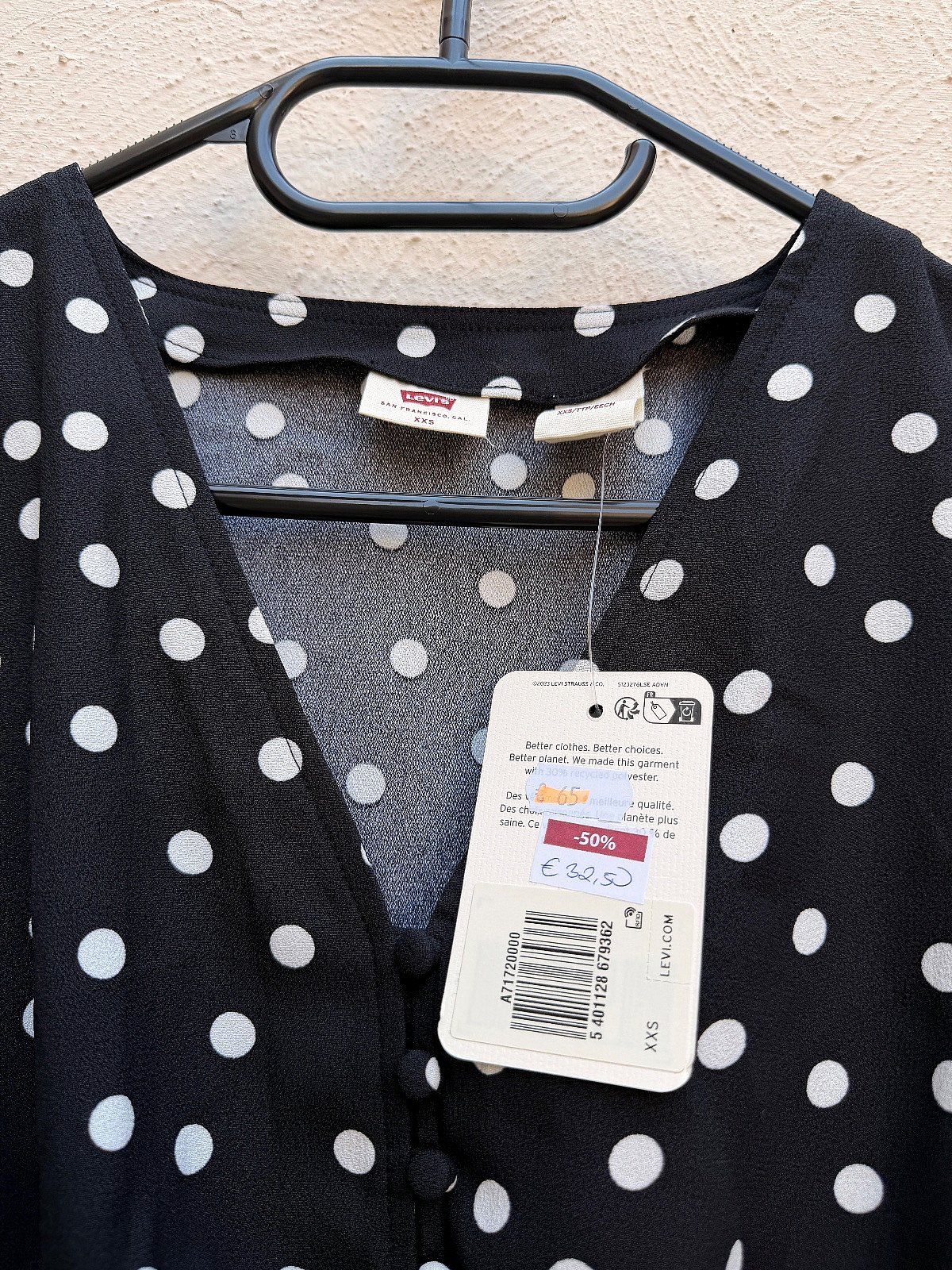 Levi's Polka Dot Button Blouse, photo 2